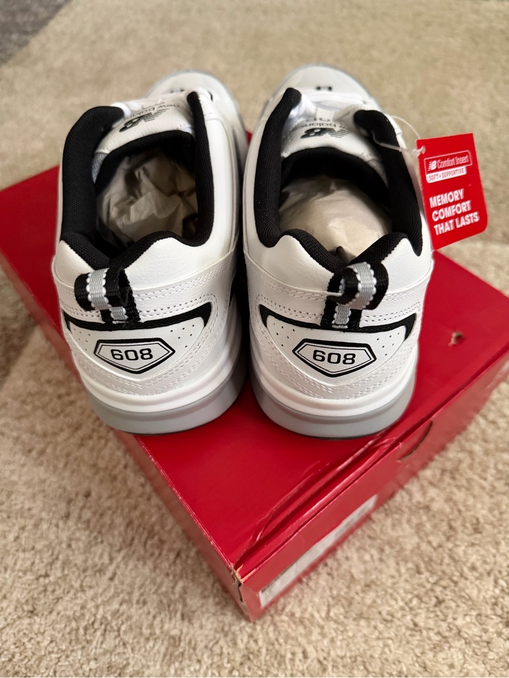 NWT New Balance 608v5 Men’s Training Shoes White/Black Size 13 - Picture 4 of 6